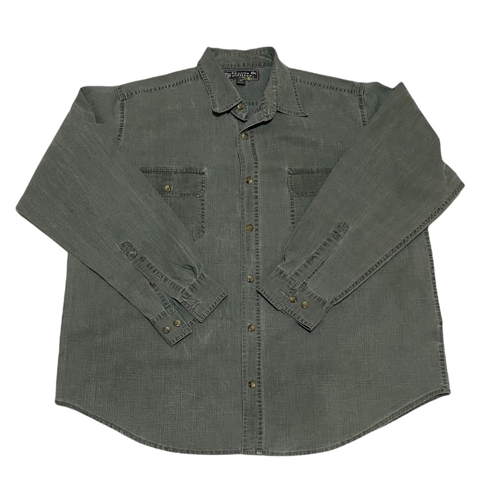 Guide & Outfitter Hunter Green 100% Cotton Long Sleeves Shirt Size XL
